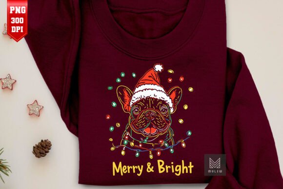 Christmas French Bulldog Dog PNG