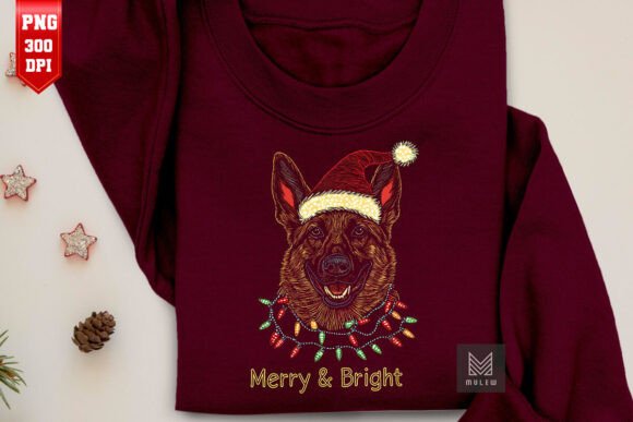 Christmas German Shepherd Dog PNG