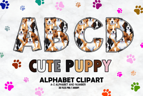 Cute Puppy Dog Doodle Alphabets PNG Review for Embroidery Projects