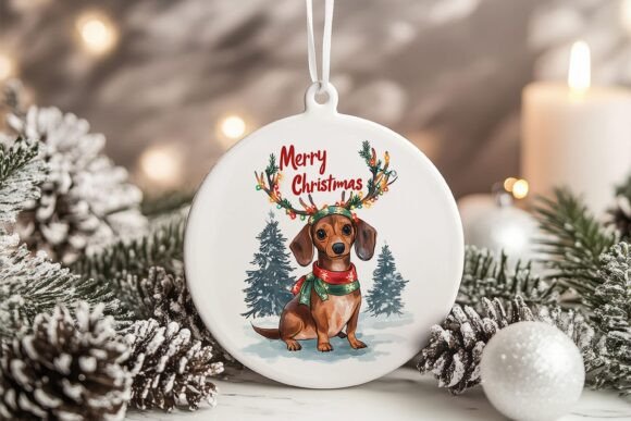Dachshund Dog Christmas Ornament PNG Review