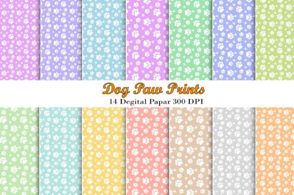 Dog Paw Prints Seamless Backgrounds