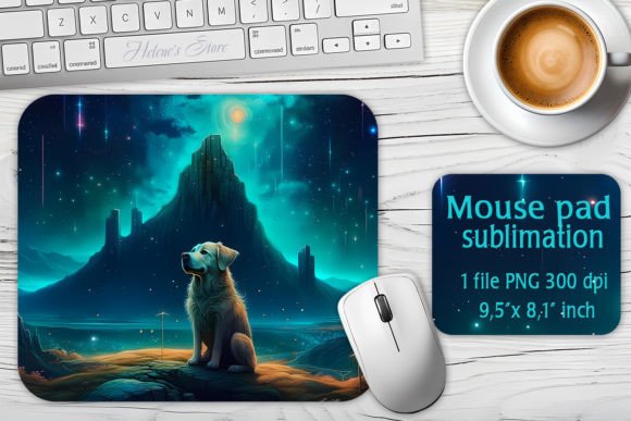 Fantasy Cosmic Dog Mouse Pad: A Designer's Review