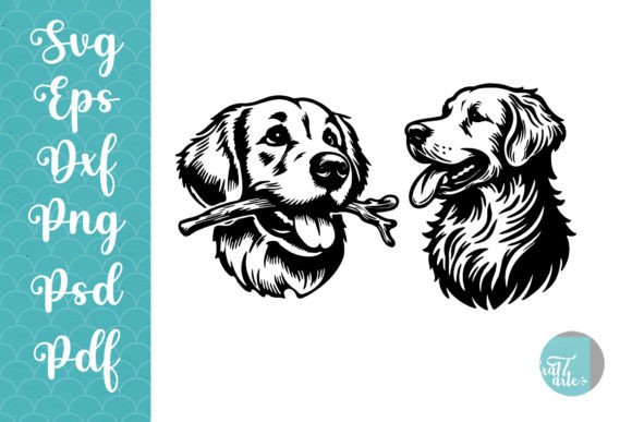 Golden Retriever SVG Bundle PNG Clipart