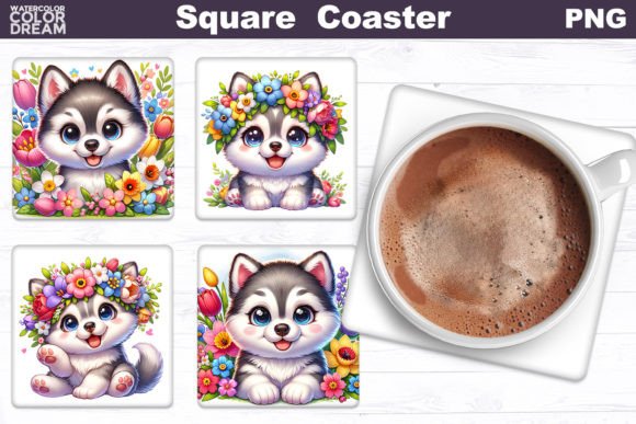 Husky Square Coaster Dog Flowers Squa – A Hands-On Review