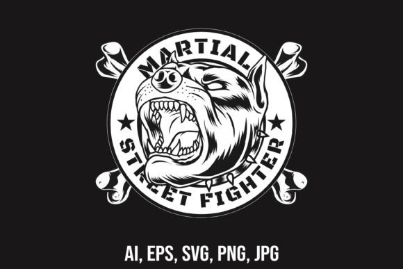 Martial Art Logo with Pitbull Head: A Designer's Embroidery Review