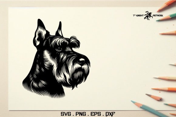 Miniature Schnauzer Dog Head