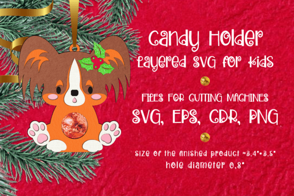 Papillon Dog Candy Holder Template